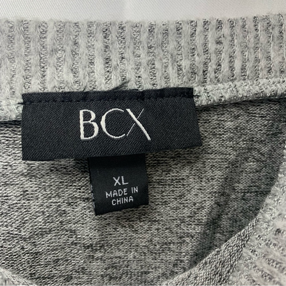 NWT BCX Heather Gray Knit Sleeveless Sweater Tank Top, Size XL - Picture 3 of 9